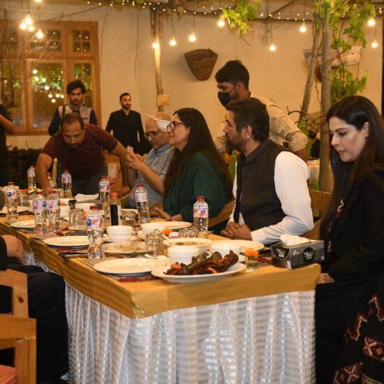 Ceo nestla pakistan having dinner at das-e-basi with his team